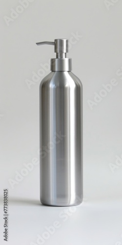 Industrial Aluminum Bottle Pump for Liquid Soap, Lotion, Hand or Shampoo in Galvanized Metal Finish