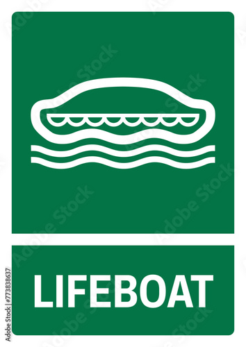 iso emergency and first aid safety signs lifeboat size a4/a3/a2/a1