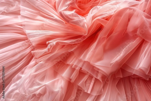 Top View of Ballet Tutu Skirt. A Classic Tutu with Satin and Silk Fabric for Ballet Dancers - Art of Dance in Pink Colours