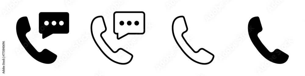 Vector black and white phone icons on isolated background. Phone icons set for your design. Vector illustration EPS 10 Vector black and white phone icons on isolated background. Phone icons set for your design. Vector illustration EPS 10