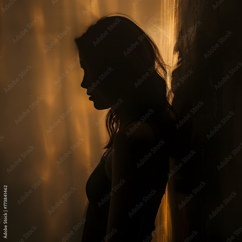 silhouette of a beautiful model silhouette of a beautiful model