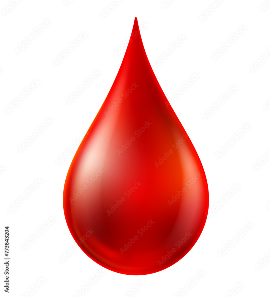 Realistic drops of red blood isolated on white background. Blood donation, platelets, stem cells. Vector file illustration. Realistic drops of red blood isolated on white background. Blood donation, platelets, stem cells. Vector file illustration.