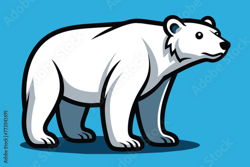 Outline Polar Bear Vector Illustration  Plain Bear Silhouette Art