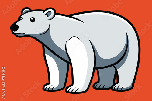 Outline Polar Bear Vector Illustration  Plain Bear Silhouette Art