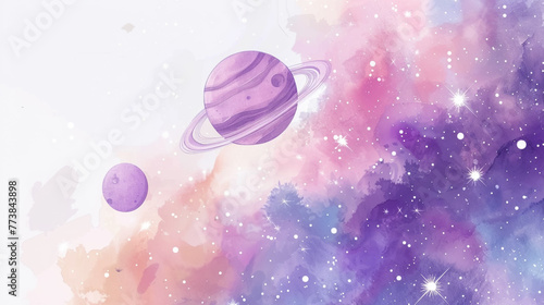  Watercolor Solar System