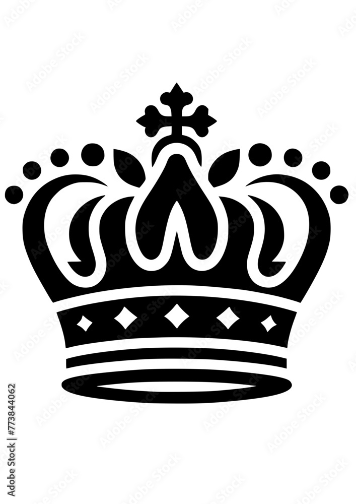 Fototapeta premium Crown SVG, Crown PNG, Royal Crown SVG, Princess Tiara Svg, King Crown, Queen Crown Svg, Cricut File, Silhouette, Cut File