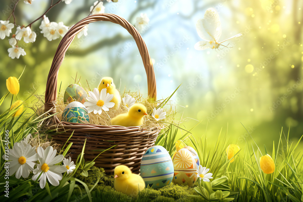 Colorful bright Easter background Colorful bright Easter background
