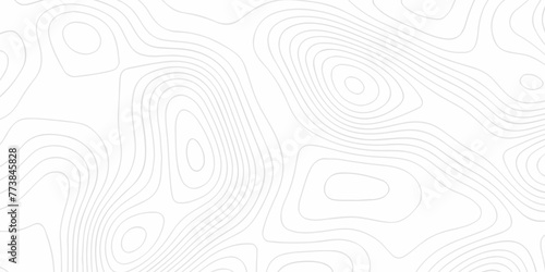 Lines map seamless topographic contour lines vector pattern. Geographic map and topographic contours map background. Vector illustration. White wave paper reliefs. 