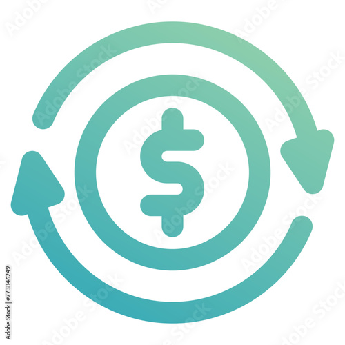 money exchange icon for illustration