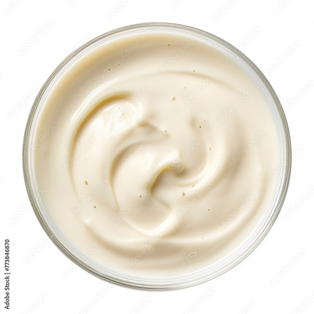 Bowl of bechamel sauce isolated on transparent background Remove png, Clipping Path, pen tool Bowl of bechamel sauce isolated on transparent background Remove png, Clipping Path, pen tool