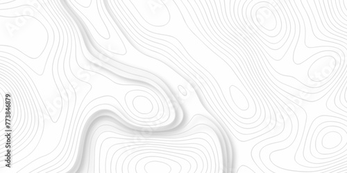 Lines map seamless topographic contour lines vector pattern. Geographic map and topographic contours map background. Vector illustration. White wave paper reliefs.	
 photo
