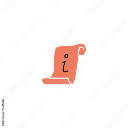 Information scroll vector illustration
