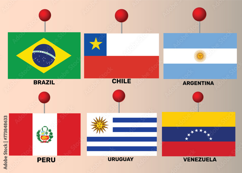 Map pin icons national flags countries Map pin icons national flags countries