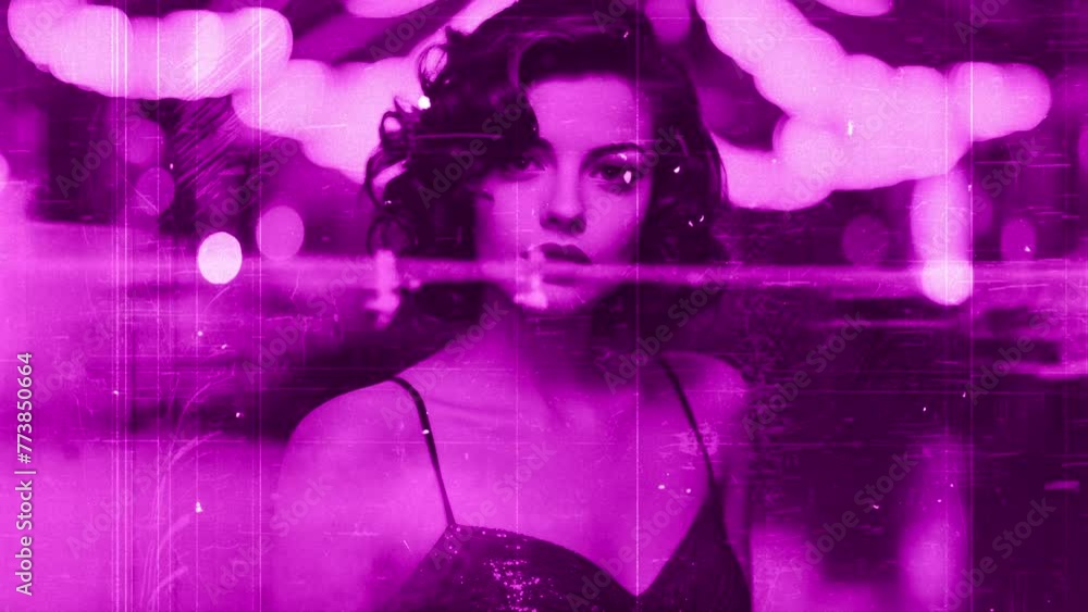 beautiful woman in cabaret disco bar setting with 1950s film star elegence created with generative AI beautiful woman in cabaret disco bar setting with 1950s film star elegence created with generative AI
