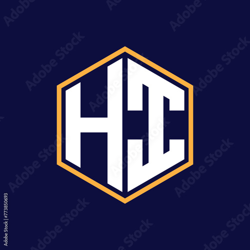 Modern hi letter logo design 