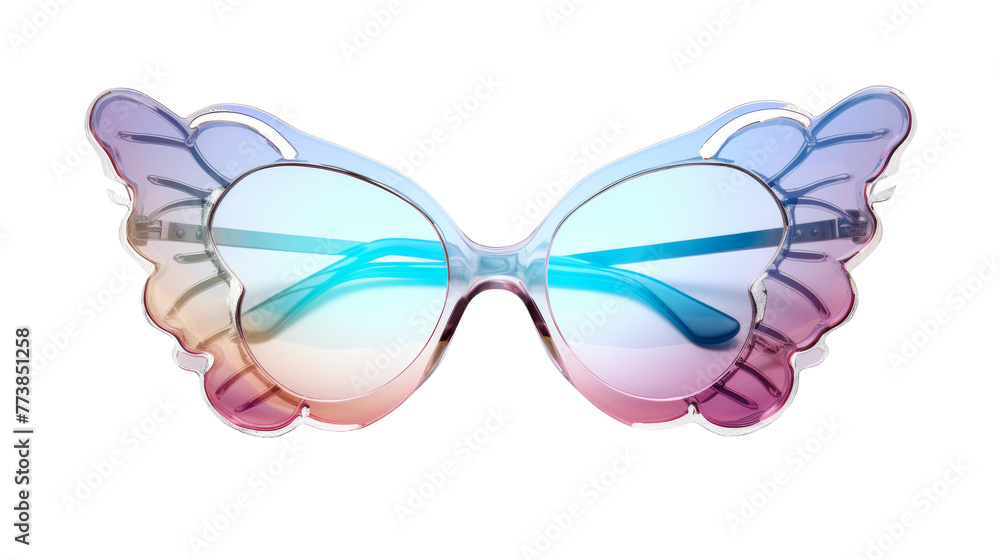 Fototapeta premium Sunglasses with a whimsical, butterfly-shaped frame, adding a touch of nature to eyewear fashion