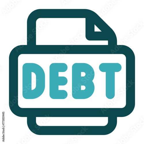 debt icon for illustration