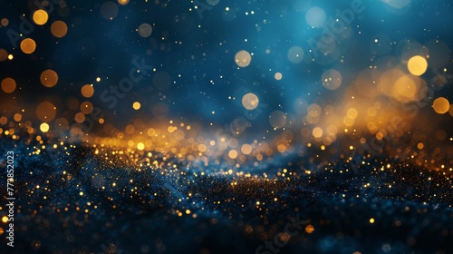 Blurry Blue and Yellow Background