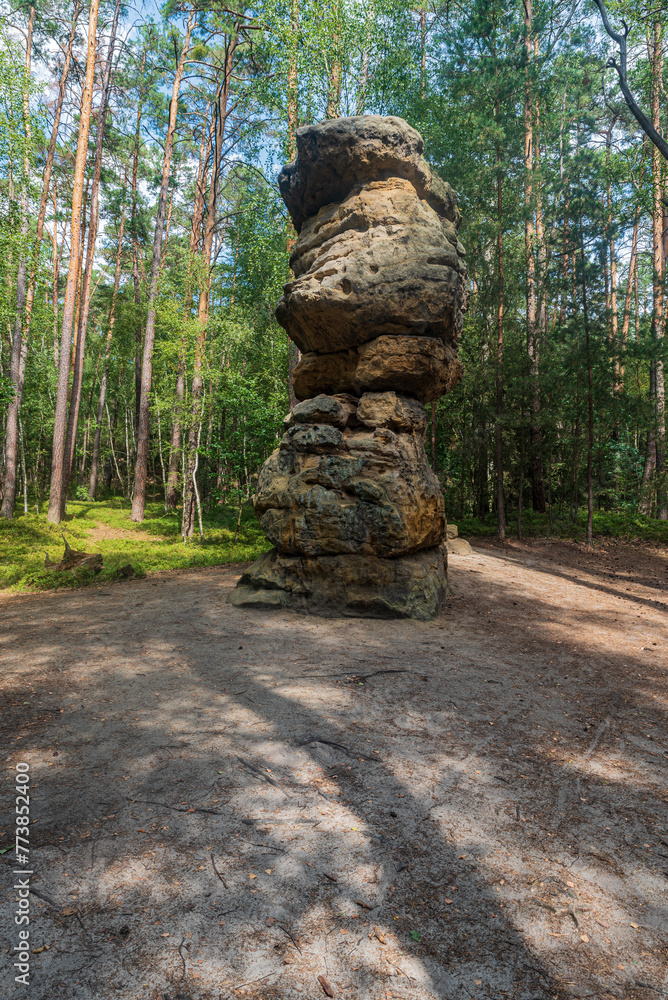 Sedm chlebu rock formation near Steti town in Czech republic Sedm chlebu rock formation near Steti town in Czech republic