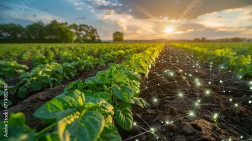 Verdant Field With Abundant Plant Growth