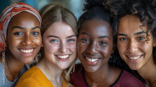 Group of Young Women Standing Together