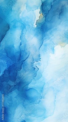 Blue dark watercolor abstract background 