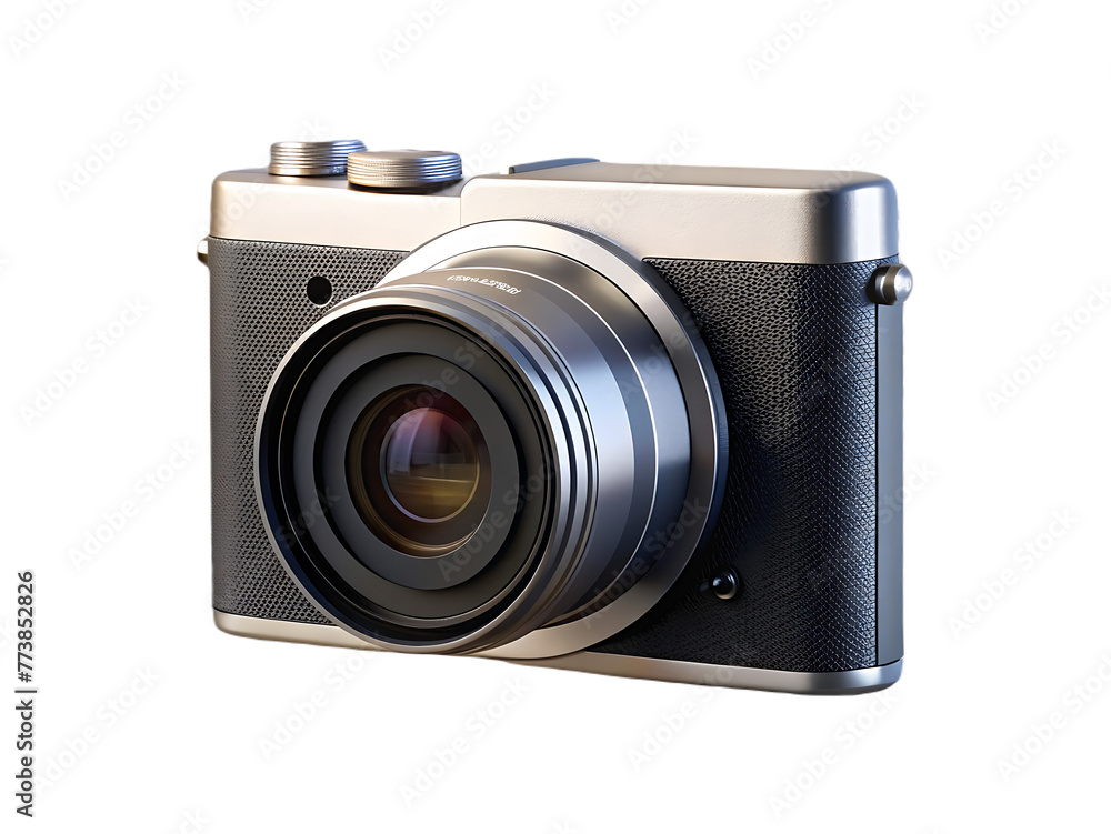 3d camera isolated on transparent background