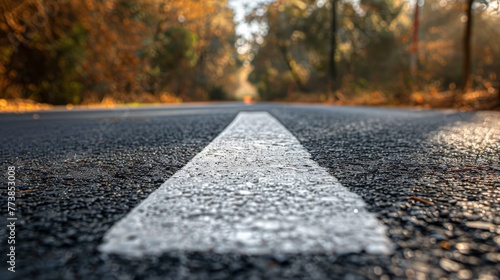 Arrow Marking on Empty Road