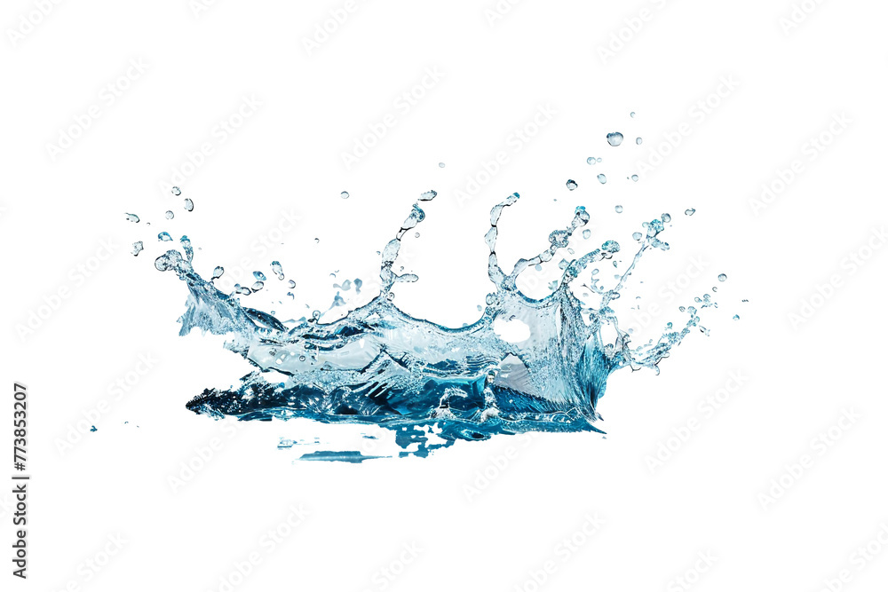 Blue water splash isolate white background. Blue water splash isolate white background.