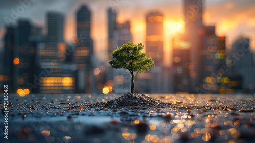 Small Tree on Island