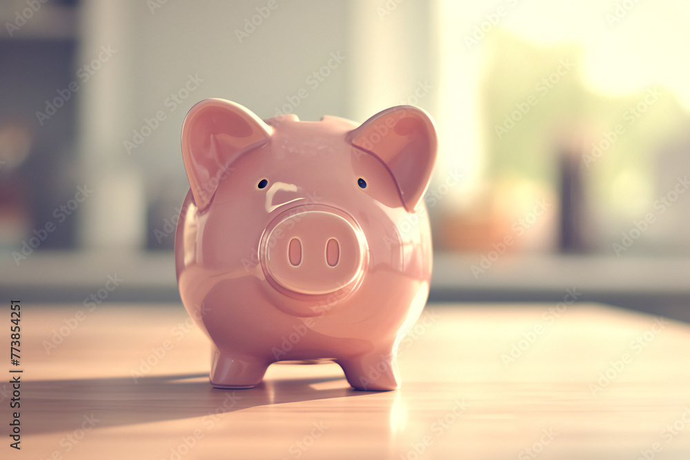 Piggy bank representing the concept of saving money and investment Piggy bank representing the concept of saving money and investment