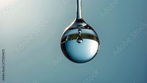 a closeup of drop of water in happy water day 
