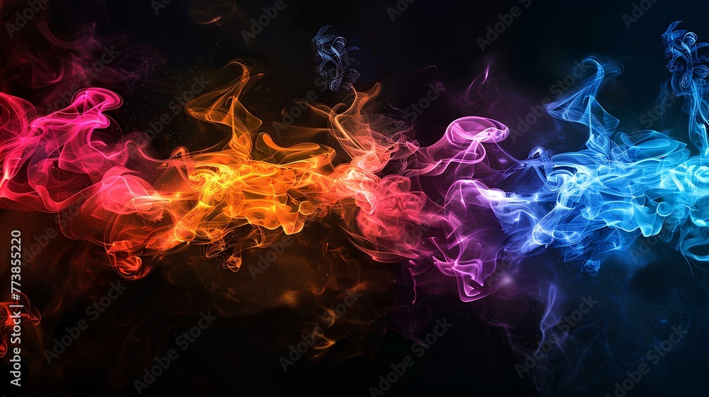 Fototapeta premium fire and smoke