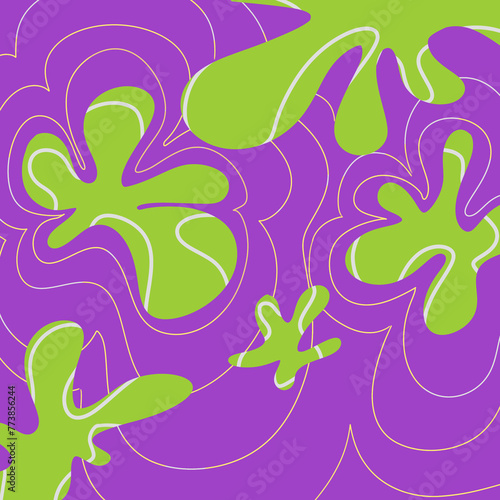 Green Purple Unique Pattern
