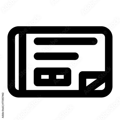 cheque icon for illustration