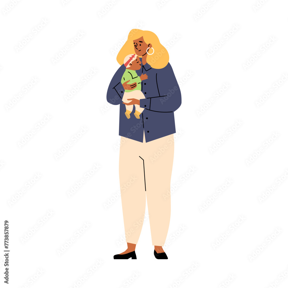 Mother and child tender moment vector illustration Mother and child tender moment vector illustration