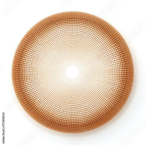Brown thin barely noticeable circle background pattern isolated on white background gritty halftone 