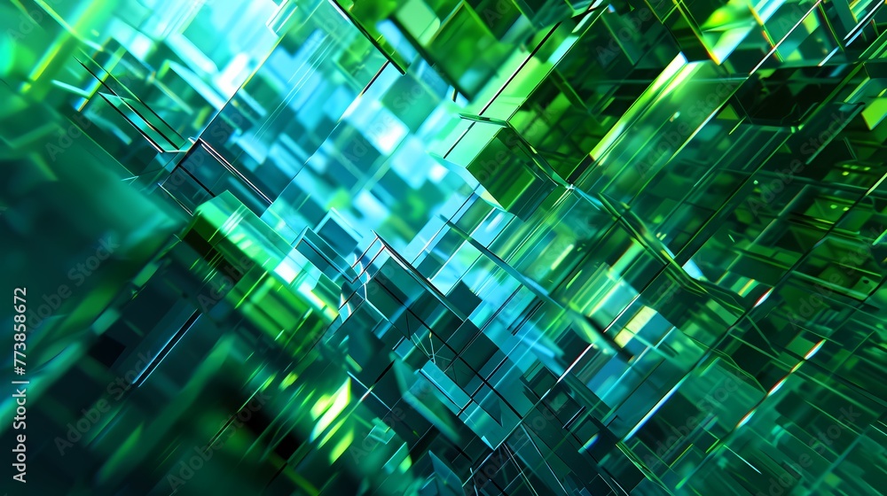 Digital technology blue-green abstract square poster web page PPT background Digital technology blue-green abstract square poster web page PPT background