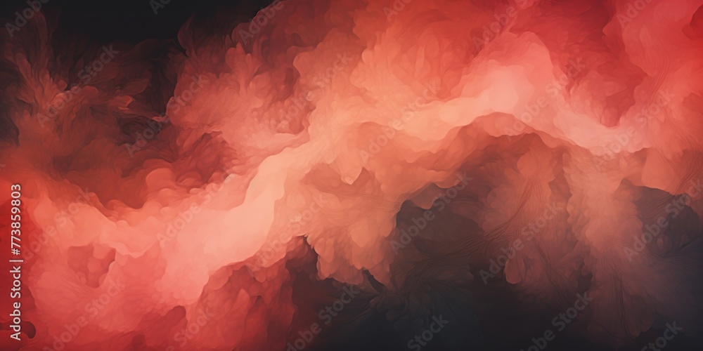Coral dark watercolor abstract background