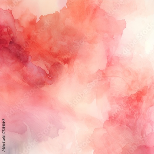 Coral light watercolor abstract background