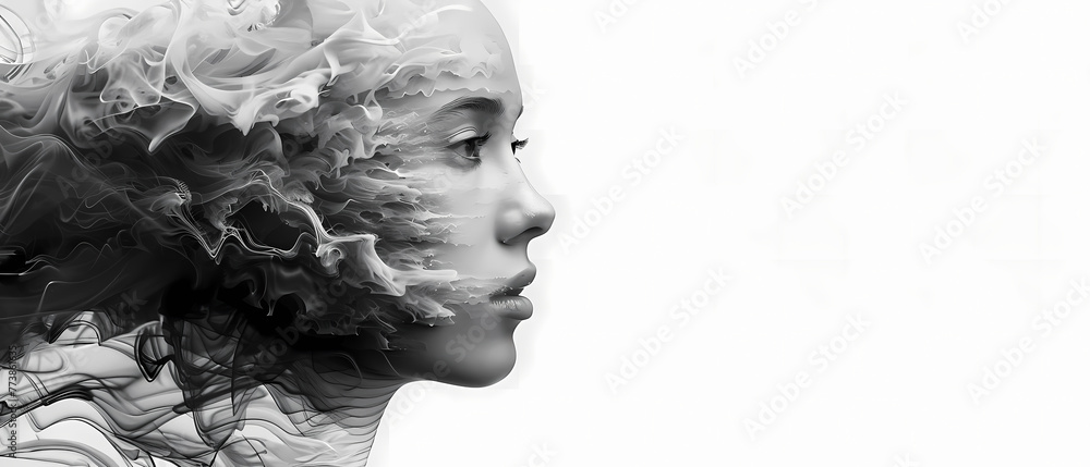 Abstract Human Facial Design with Particles