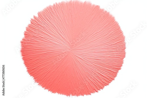 Coral thin barely noticeable paint brush circles background pattern isolated on white background