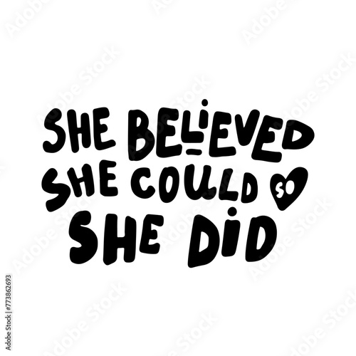 Empowered woman poster for your design