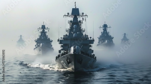 Group of Boats Floating on Water