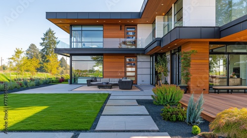 House With Many Windows and Grass