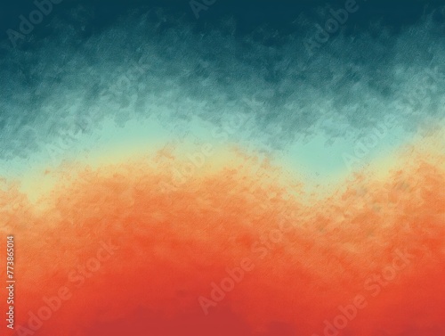 Cyan red orange gradient gritty grunge vector brush stroke color halftone pattern