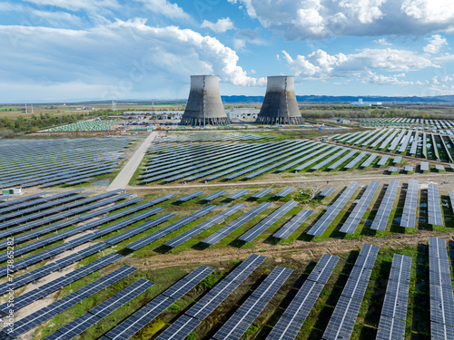 Photos Trino, Italy : from nuclear power to photovoltaics: a solar power plant has been