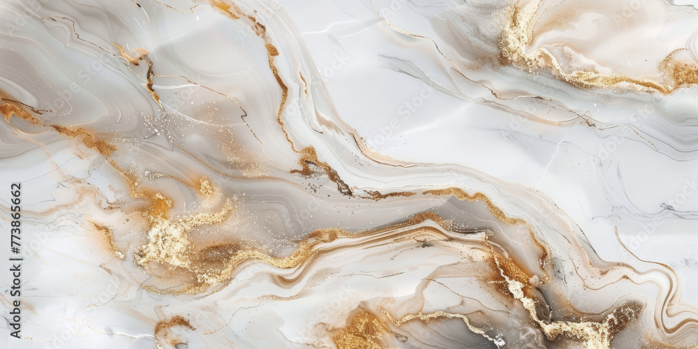 Obraz premium white Marble granite texture background with gold veins texture, abstract light elegant gold gray floor ceramic texture stone, white ceramic wall