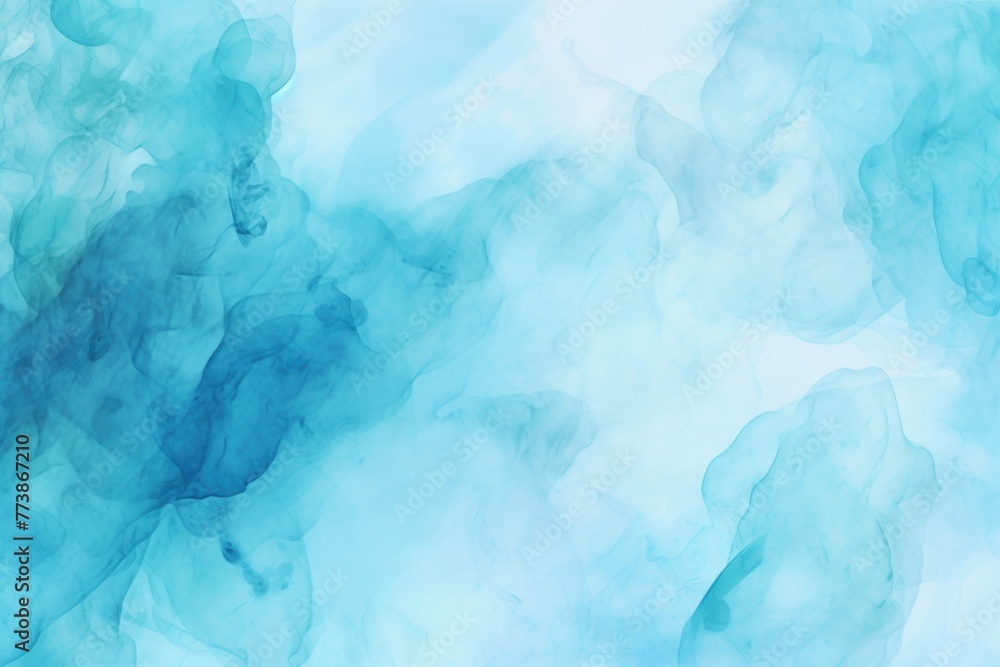 Cyan watercolor abstract background 