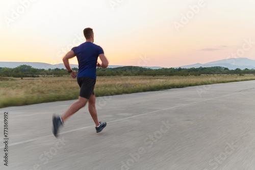 A dedicated marathon runner pushes himself to the limit in training.